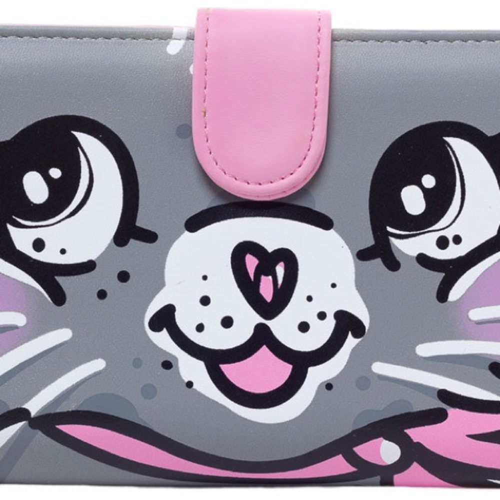 Iron Fist Cat grey gray wallet brand new
